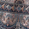 Coral Blue Floral Art Nouveau Patterned Bridal Lehenga